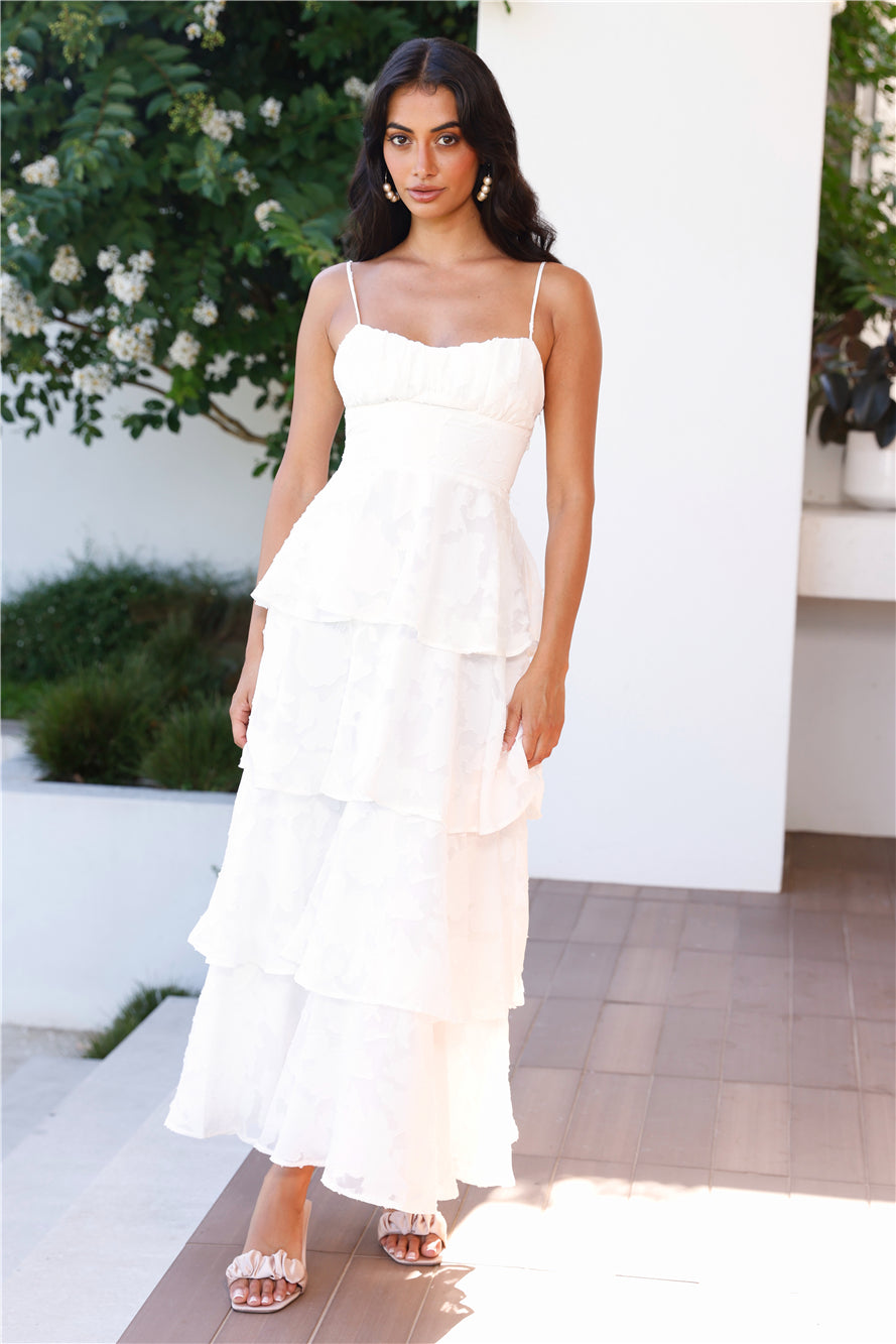 Shop Formal Dress - Thriving Now Maxi Dress White sixth image