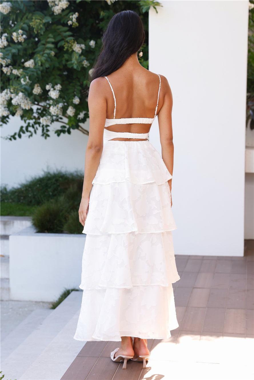 Shop Formal Dress - Thriving Now Maxi Dress White fifth image