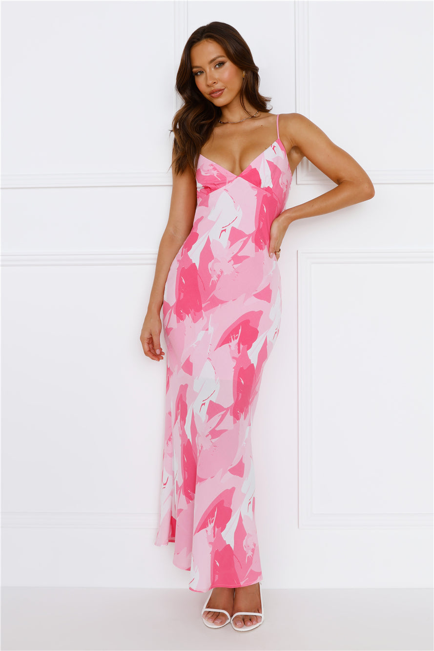 Shop Formal Dress - Soft Music Maxi Dress Pink fifth image