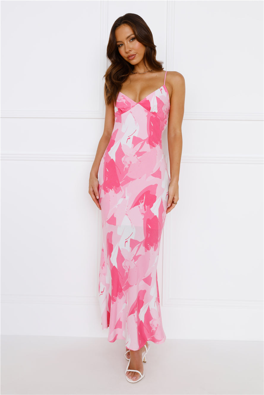 Shop Formal Dress - Soft Music Maxi Dress Pink third image