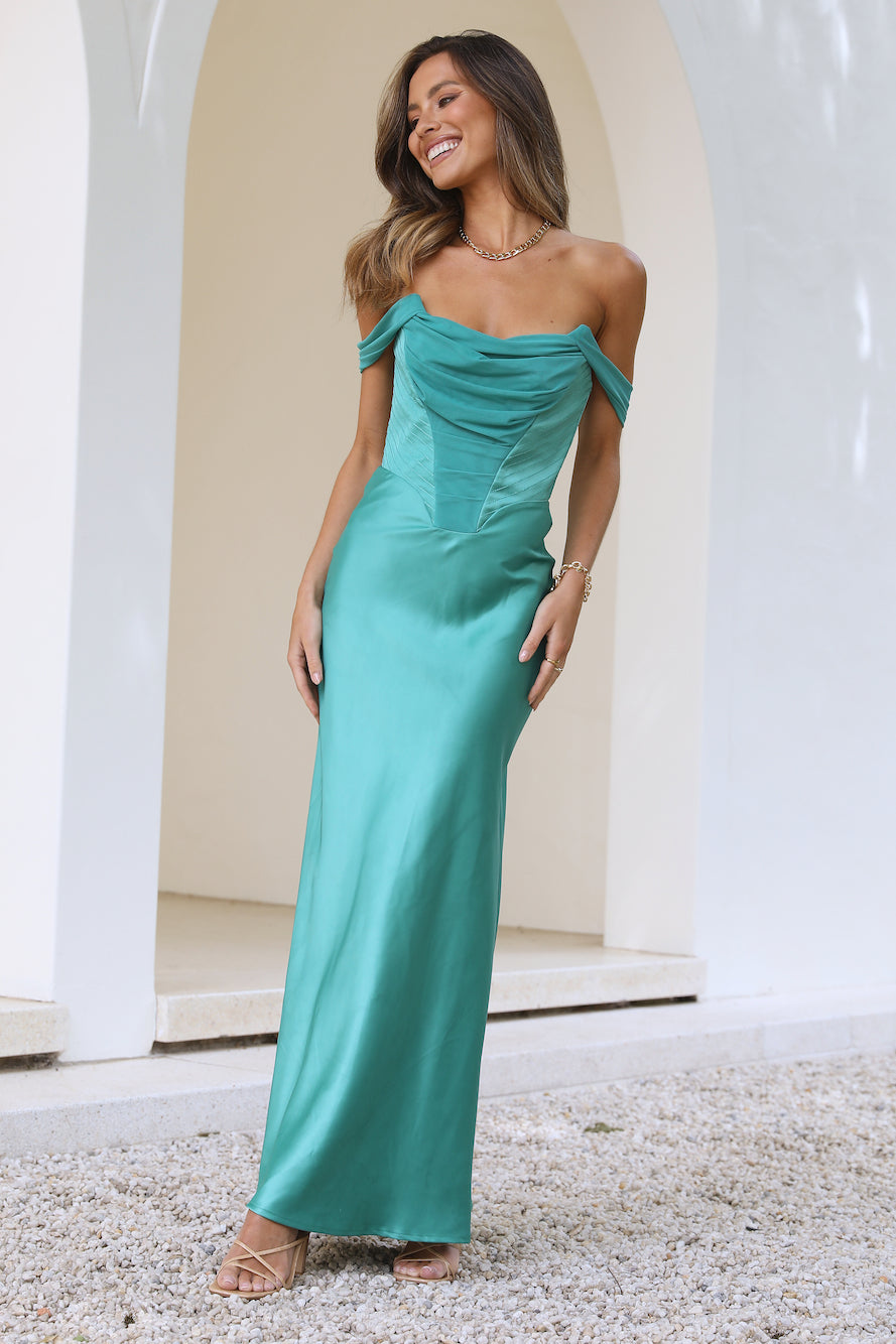 Shop Formal Dress - Princess Moment Maxi Dress Green featured image