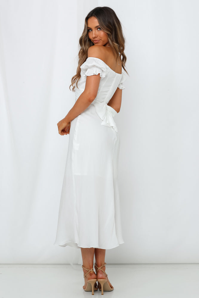 Shop Formal Dress - Sky Child Maxi Dress White sixth image