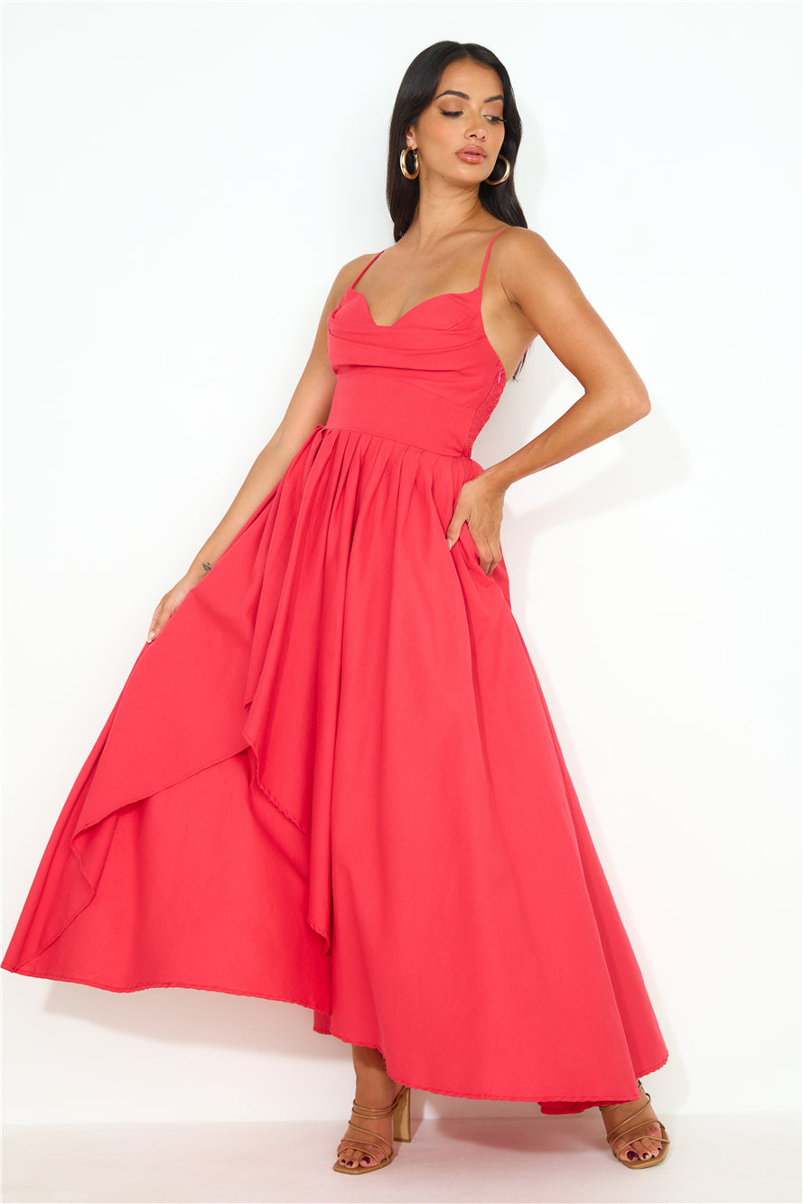 Shop Formal Dress - My Standards Maxi Dress Red sixth image