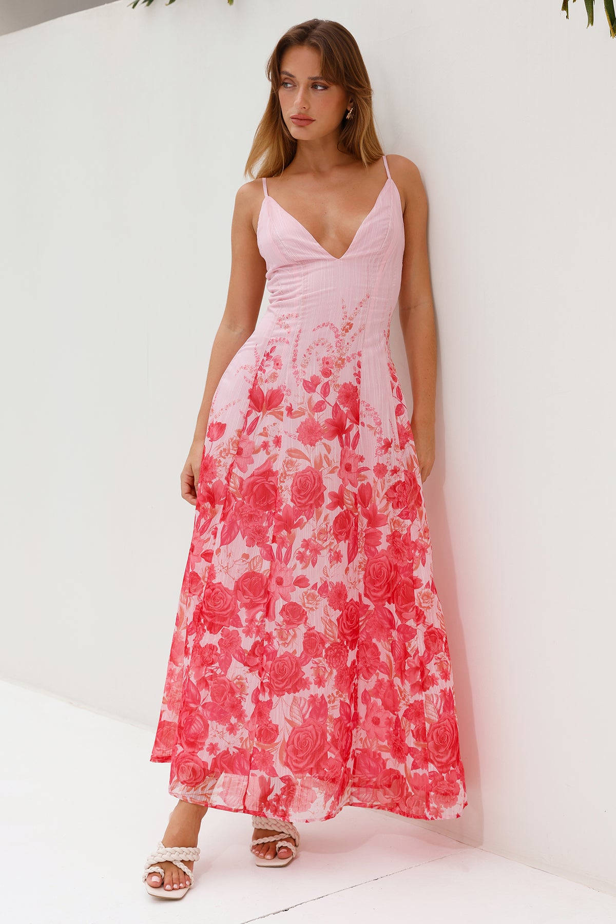 Shop Formal Dress Pink Dress Maxi Roof The Raise