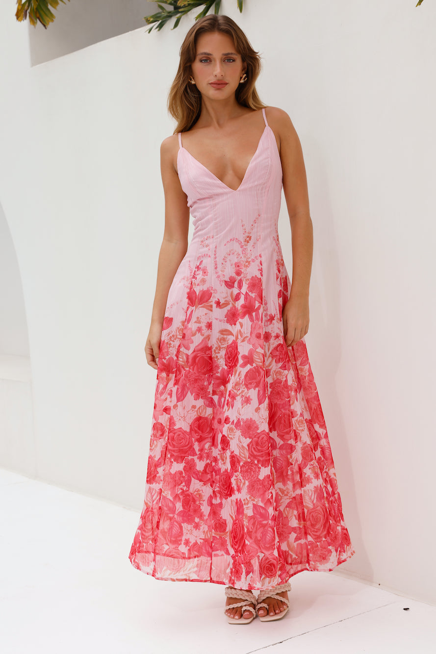 Shop Formal Dress - Raise The Roof Maxi Dress Pink fifth image