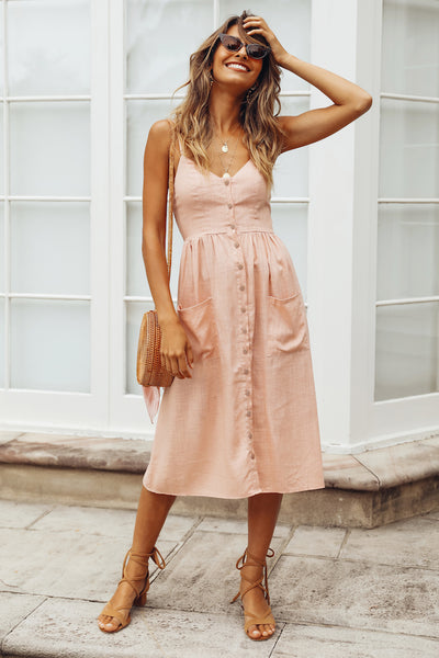 Used To Know You Midi Dress Pink