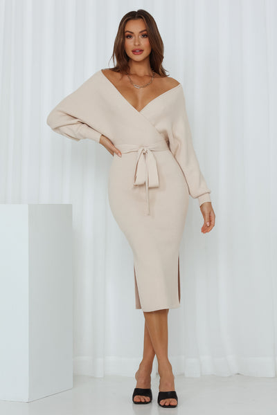 Vision Of You Midi Dress Nude