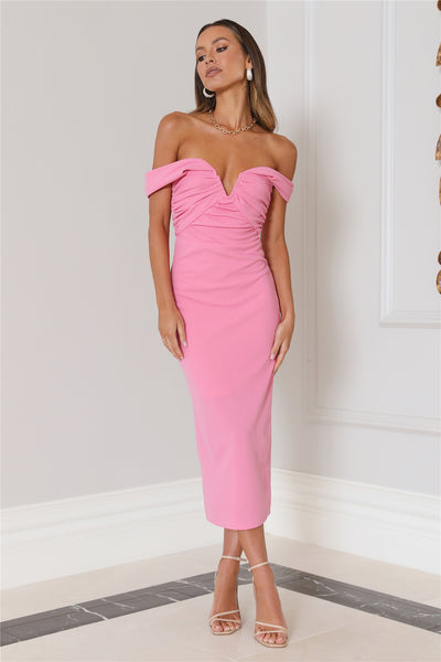 Bring The Style Midi Dress Pink