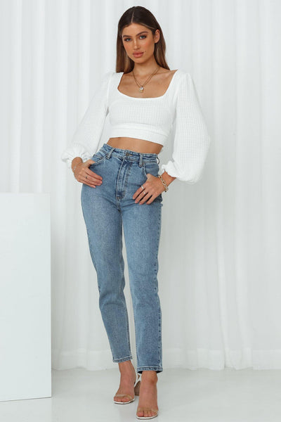 LEE High Moms Jeans Bias Blue | Hello Molly