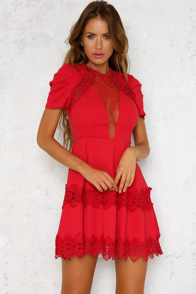 Winter Song Dress Red