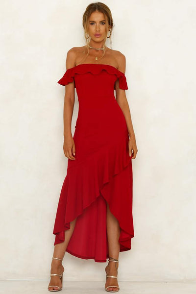 Heart On The Line Maxi Dress Red | Hello Molly