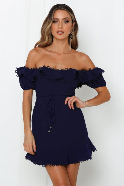After The Fall Dress Navy