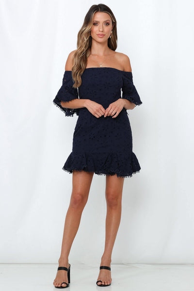 All About The Drama Dress Navy | Hello Molly