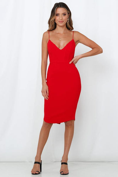 Bit Of A Wild Card Dress Red | Hello Molly