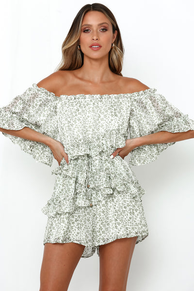 Love From Above Playsuit Green