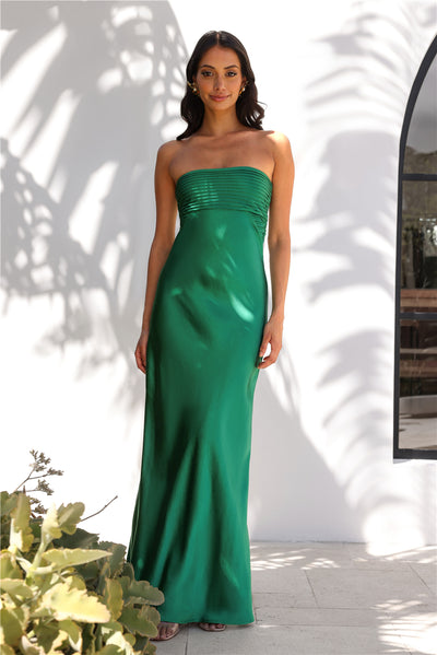 RUNAWAY Adina Maxi Dress Emerald