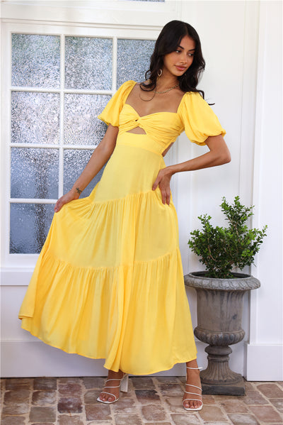 Daytime Dance Maxi Dress Yellow