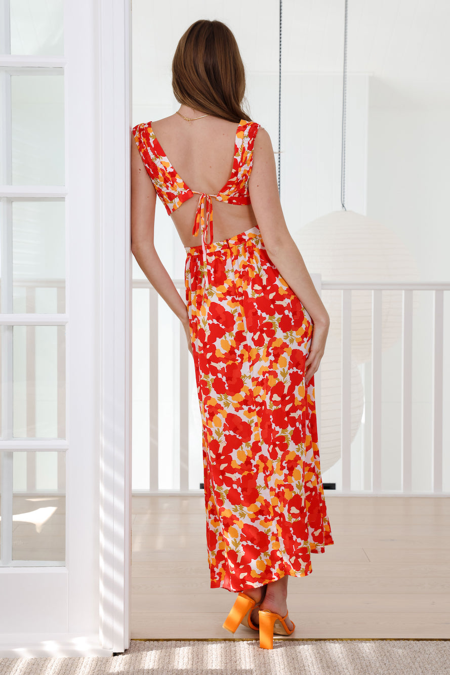 Shop Formal Dress - Free Love Maxi Dress Red fifth image