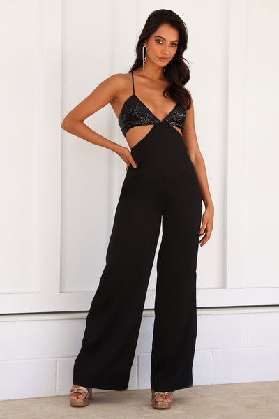 HELLO MOLLY Moment To Party Jumpsuit Black