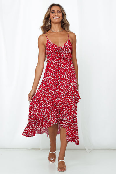 Stick Together Maxi Dress Red