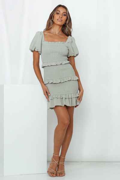 Always An Afterparty Dress Sage | Hello Molly