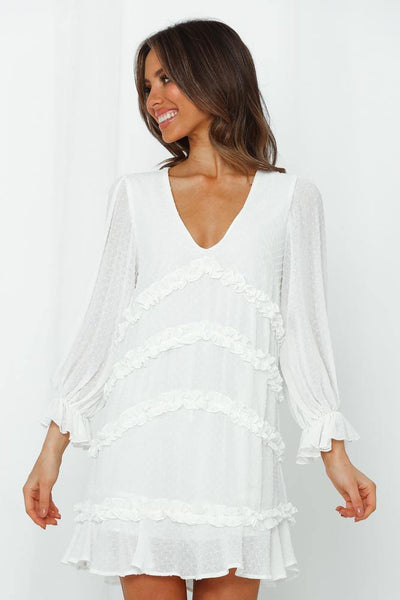 Mirrors And Lights Dress White | Hello Molly