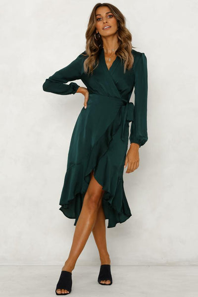 Addicted To Memory Midi Dress Forest Green | Hello Molly