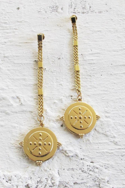 MINC COLLECTIONS Vine Drop Earrings Gold | Hello Molly