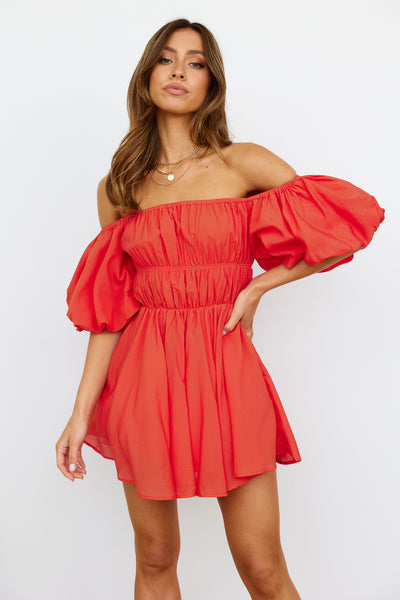 Be Your Baby Doll Dress Orange