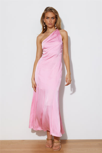 Silky Love Midi Dress Pink