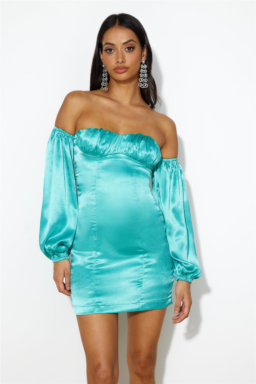Luxe Look Mini Dress Teal