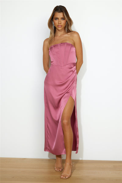 Stand Out Girl Maxi Dress Rose