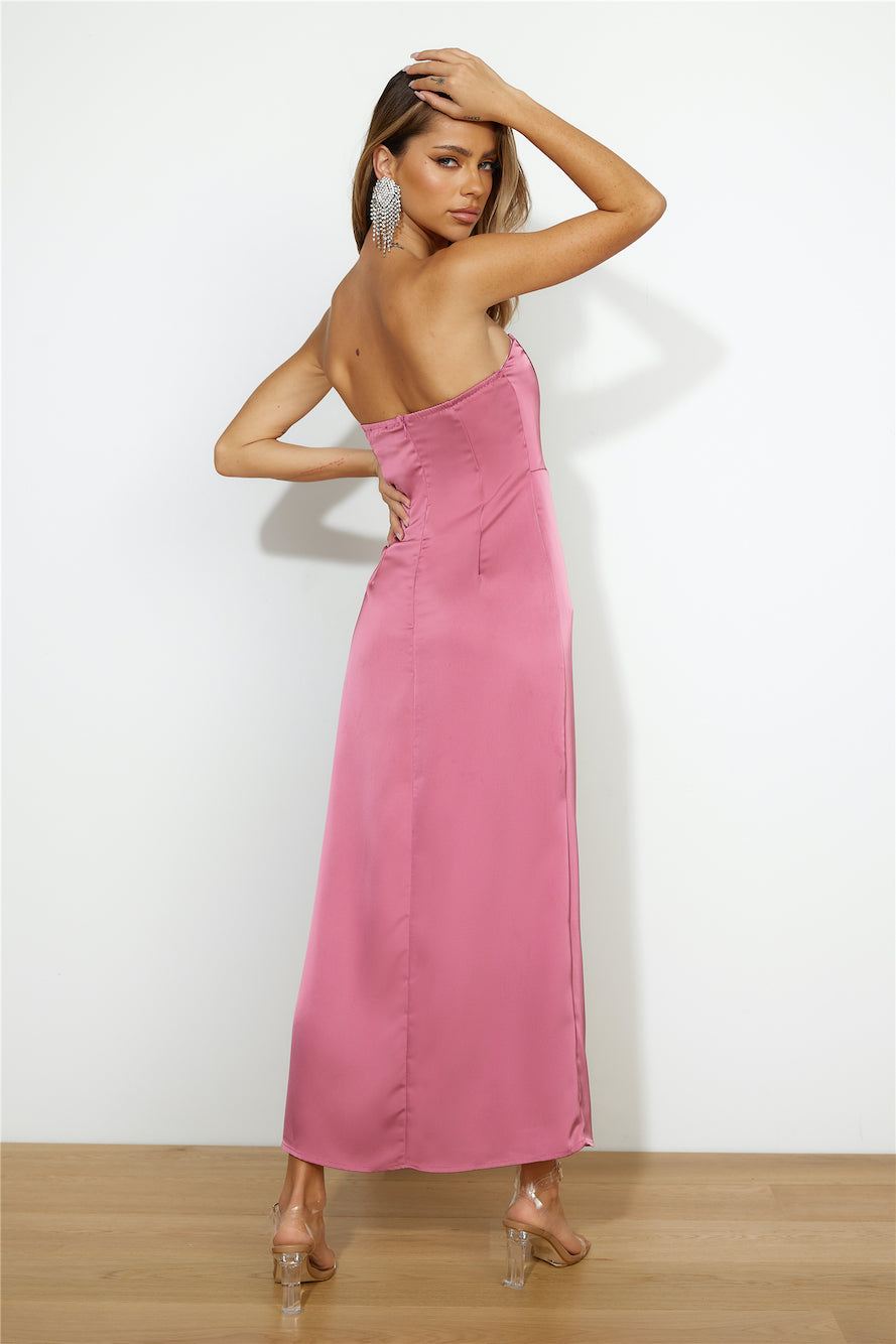 Shop Formal Dress - Stand Out Girl Maxi Dress Rose fourth image