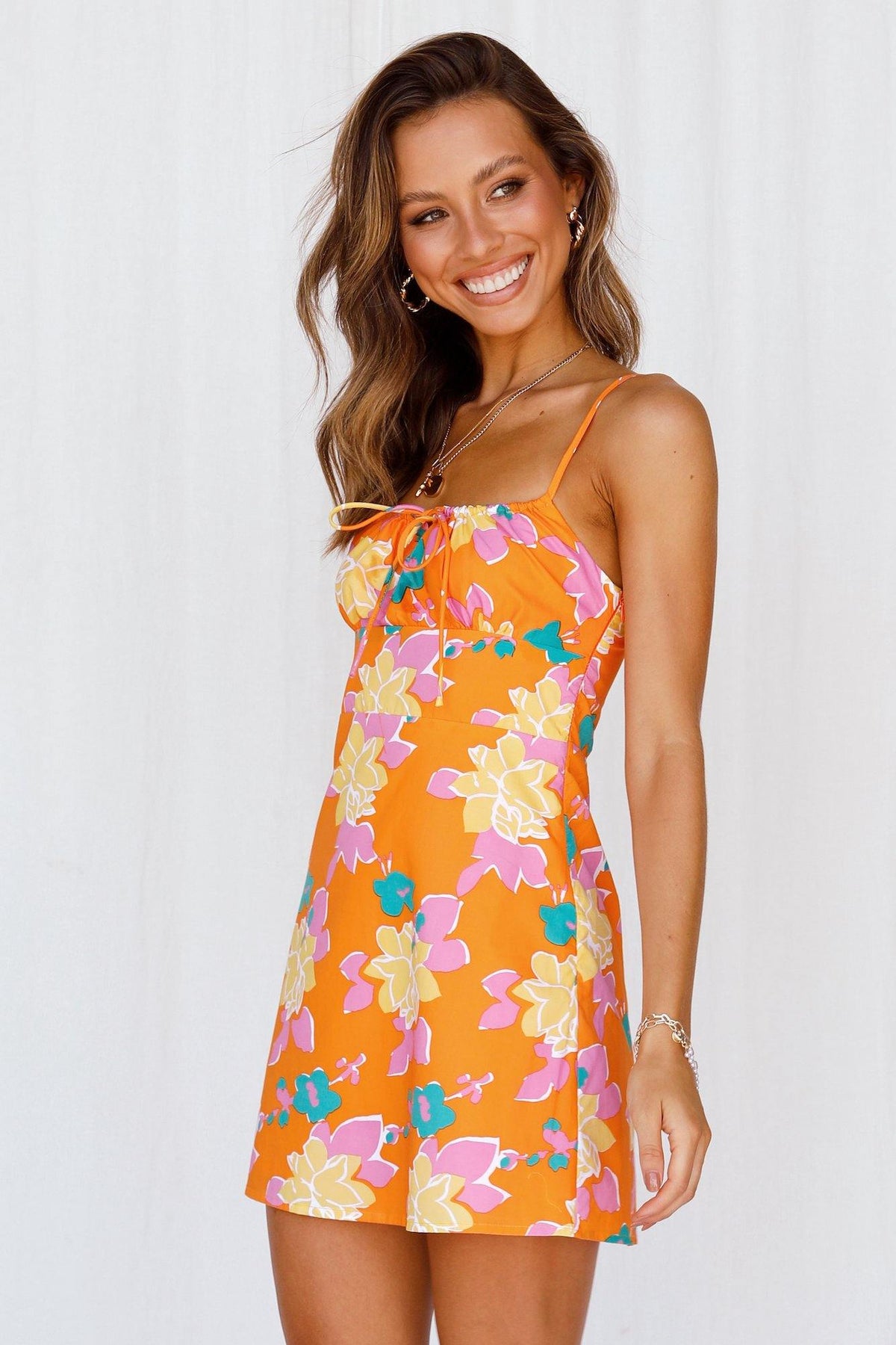 Shop Formal Dress - Fresh Lemonade Dress Orange fourth image