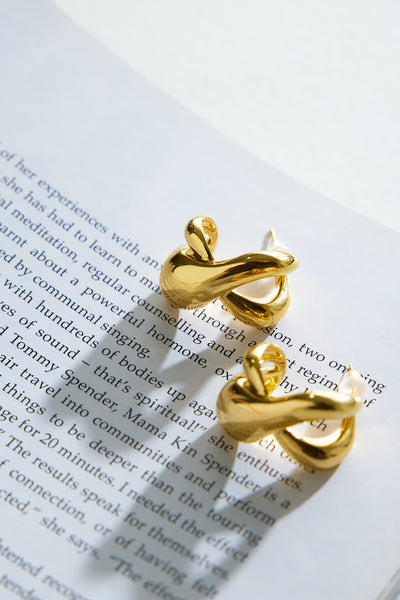 18k Gold Plated Lover Of Love Earrings Gold