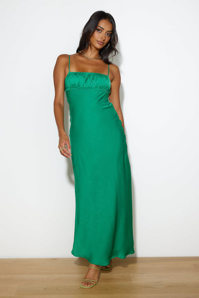 Pretty Lengths Maxi Dress Green