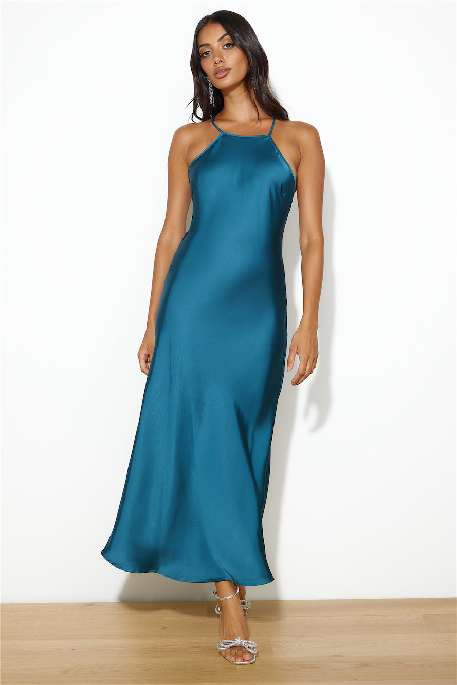 Shop Formal Dress - She's Sleek Maxi Dress Dark Blue featured image
