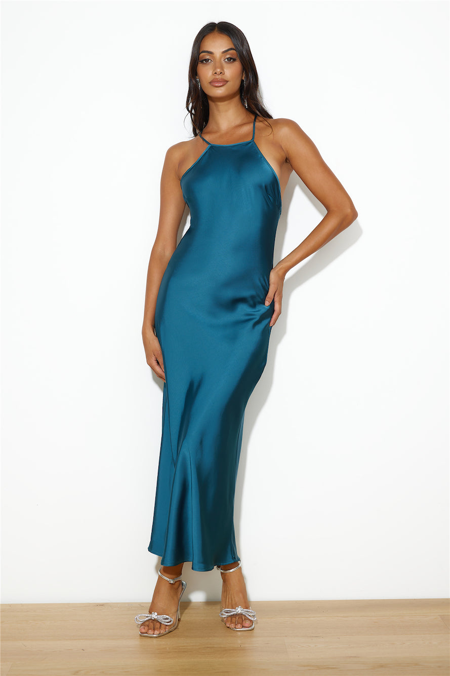 Shop Formal Dress - She's Sleek Maxi Dress Dark Blue fifth image
