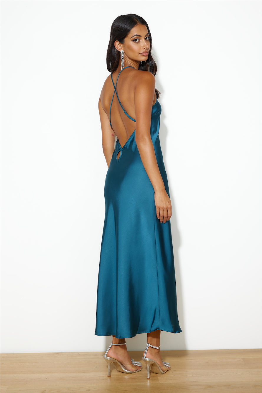 Shop Formal Dress - She's Sleek Maxi Dress Dark Blue third image