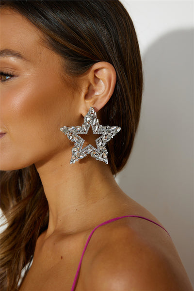 Extravagant Earrings Silver