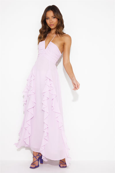 Vivian One Shoulder Pleated Satin Dress - Lavender – Tasuvure