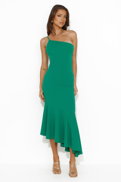 Find Me Partying Midi Dress Green