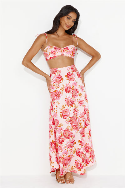 It's Your Night Maxi Skirt Pink