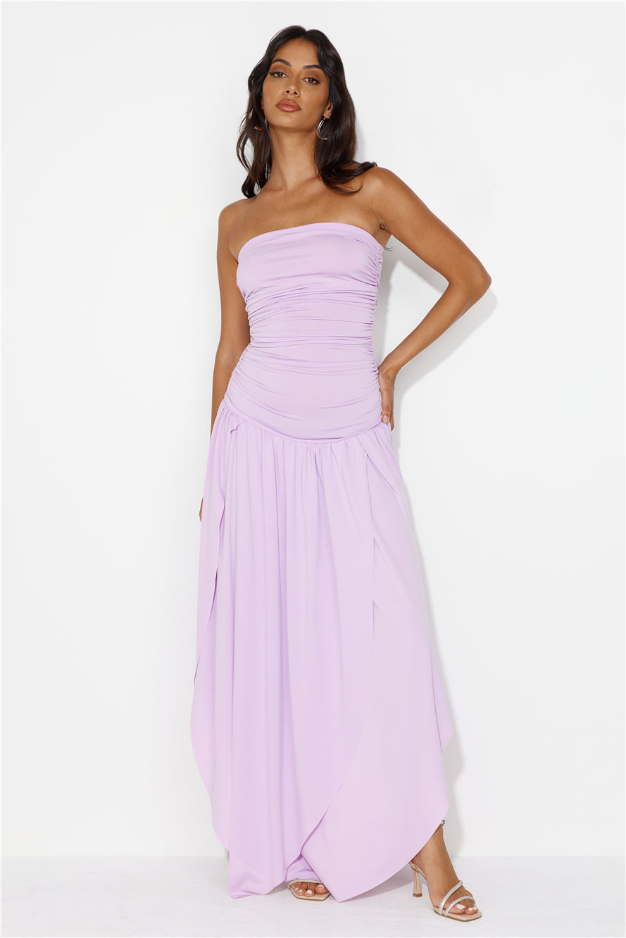 Shop Formal Dress - Spinning Queen Strapless Maxi Dress Lilac secondary image