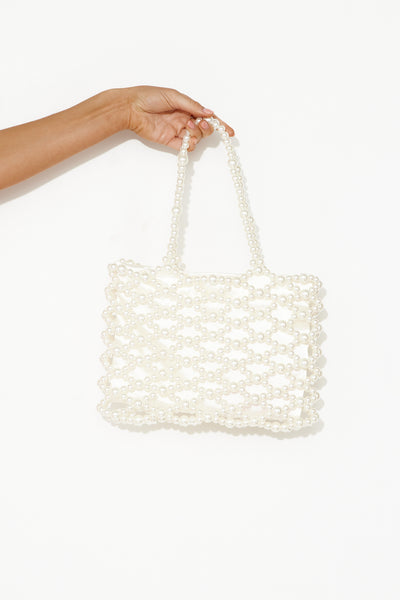 Little Luxuries Pearl Bag White
