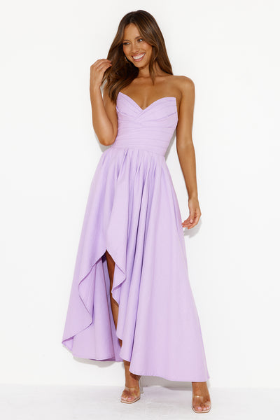 Wise Tales Strapless Maxi Dress Lilac