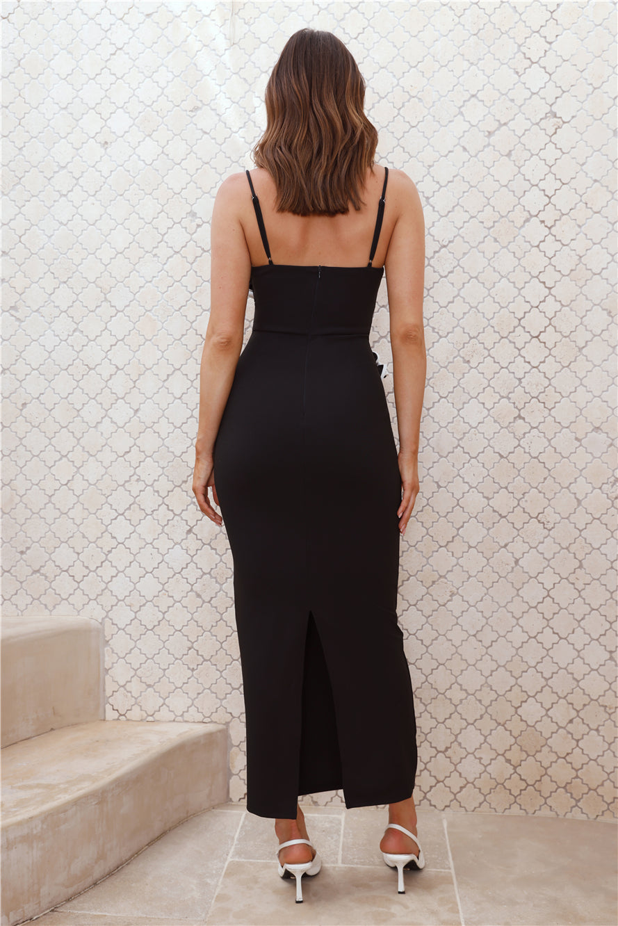 Shop Formal Dress - Caption This Maxi Dress Black fourth image