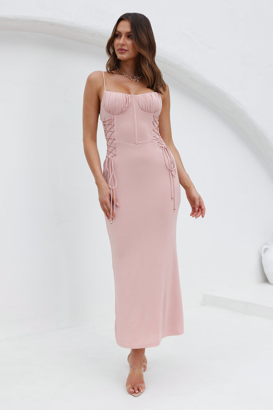 Shop Formal Dress - Through Vip Doors Maxi Dress Pink third image