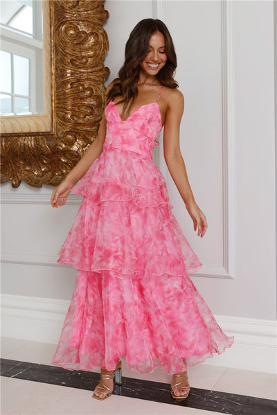 About Her Beauty Maxi Dress Pink