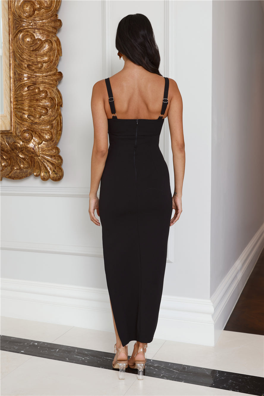 Shop Formal Dress - Points For Power Maxi Dress Black fifth image